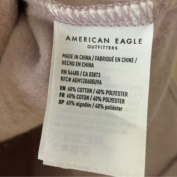 AMERICAN EAGLE Ahh-Mazingly Soft Oversized Mock Neck Sweatshirt Purple Small - Picture 8 of 10